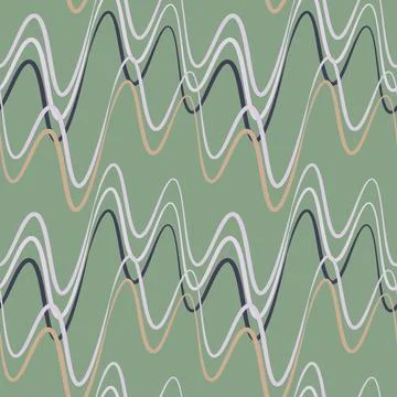 A seamless pattern, endless texture on a square background - waves of electri Illustrazione stock