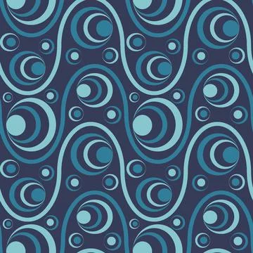 Seamless pattern, endless texture on a square background - colored waves and  Stockillustratie