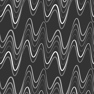 A seamless pattern, endless texture on a square background - waves of electri Illustrazione stock