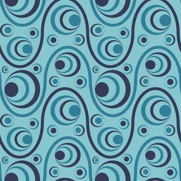 Seamless pattern, endless texture on a square background - colored waves and  스톡 일러스트