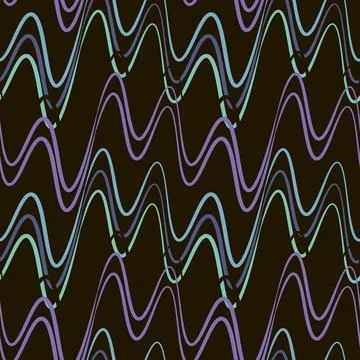 A seamless pattern, endless texture on a square background - waves of electri イラスト素材