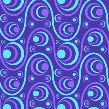 Seamless pattern, endless texture on a square background - colored waves and  Illustrazione stock