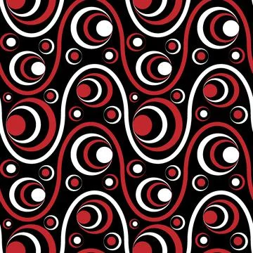 Seamless pattern, endless texture on a square background - colored waves and  Stockillustratie