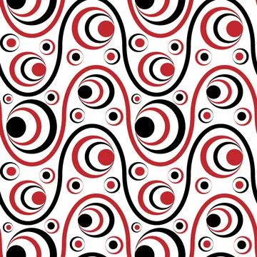 Seamless pattern, endless texture on a square background - colored waves and  Stockillustratie