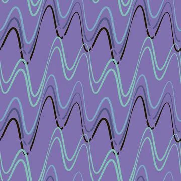 A seamless pattern, endless texture on a square background - waves of electri Stock Illustration