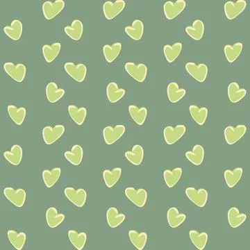 Seamless pattern, endless texture on a square background - stylized hearts - Stock Illustration