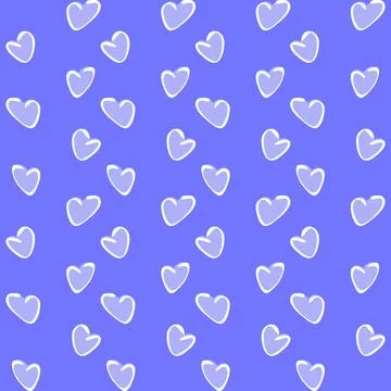 Seamless pattern, endless texture on a square background - stylized hearts -  Stock Illustration