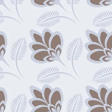 Seamless pattern, endless texture - stylized flowers - graphics. Plants. Desi Stock Illustration