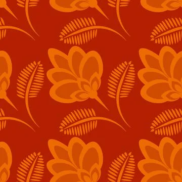 Seamless pattern, endless texture - stylized flowers - graphics. Plants. Desi Stock Illustration