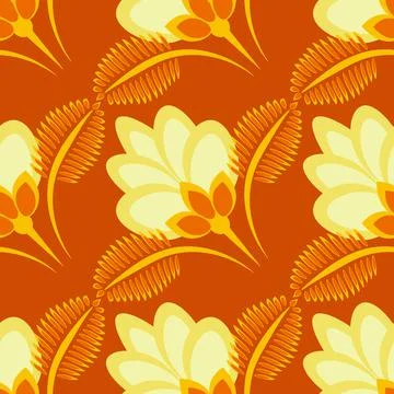 Seamless pattern, endless texture - stylized flowers - graphics. Plants. Design Illustrazione stock