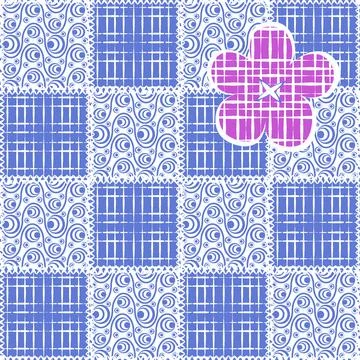 Seamless pattern, endless texture- on the theme of needlework and decor - pat Stock Illustration