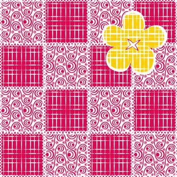Seamless pattern, endless texture- on the theme of needlework and decor - pat Stock Illustration