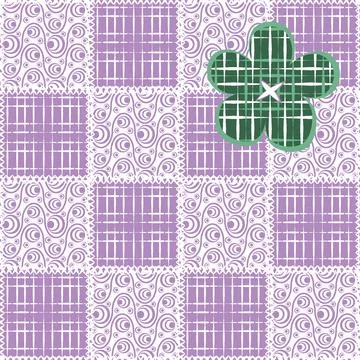 Seamless pattern, endless texture- on the theme of needlework and decor - pat Illustrazione stock