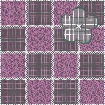 Seamless pattern, endless texture- on the theme of needlework and decor - pat Stock Illustration
