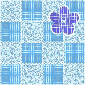 Seamless pattern, endless texture- on the theme of needlework and decor - pat Stock Illustration