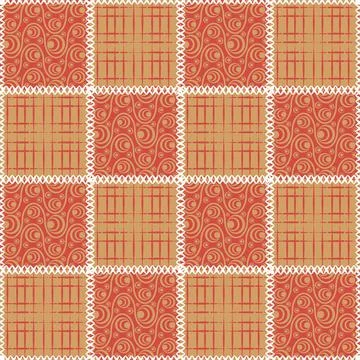Seamless pattern, endless texture- on the theme of needlework and decor - pat Stock Illustration