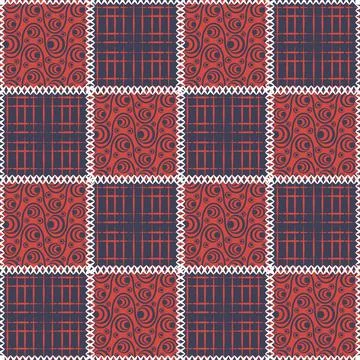 Seamless pattern, endless texture- on the theme of needlework and decor - pat Stock Illustration