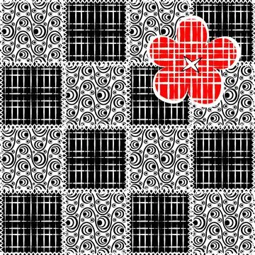 Seamless pattern, endless texture- on the theme of needlework and decor - pat Stock Illustration