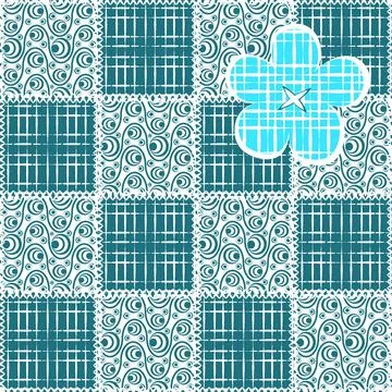 Seamless pattern, endless texture- on the theme of needlework and decor - pat Stock Illustration