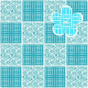 Seamless pattern, endless texture- on the theme of needlework and decor - pat Stock Illustration