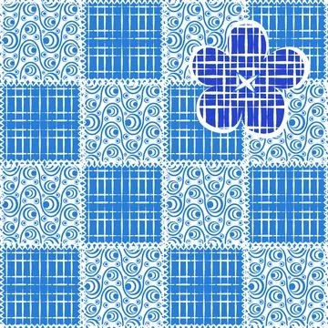 Seamless pattern, endless texture- on the theme of needlework and decor - pat Stock Illustration