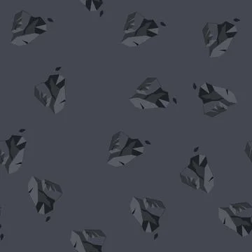 Seamless pattern energy coal ore cartoon vector Stock Illustration