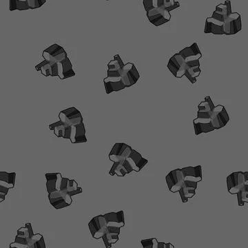 Seamless pattern energy coal ore cartoon vector Stock Illustration