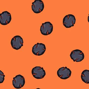 Seamless pattern energy fire ball cartoon vector Illustrazione stock