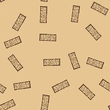 Seamless pattern energy granola bar cartoon vector イラスト素材