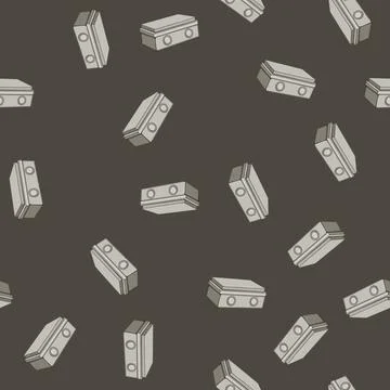 Seamless pattern energy junction box cartoon vector Stock Illustration