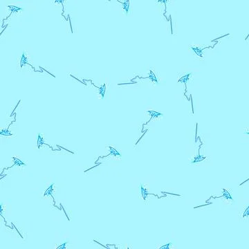 Seamless pattern energy lightning effect cartoon vector Illustrazione stock