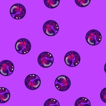Seamless pattern energy magic ball sphere cartoon vector 스톡 일러스트