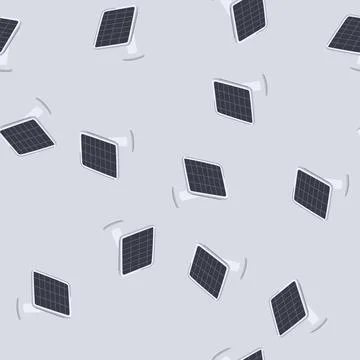 Seamless pattern energy solar charger cartoon vector 스톡 일러스트