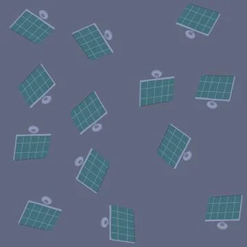 Seamless pattern energy solar panel cartoon vector 스톡 일러스트