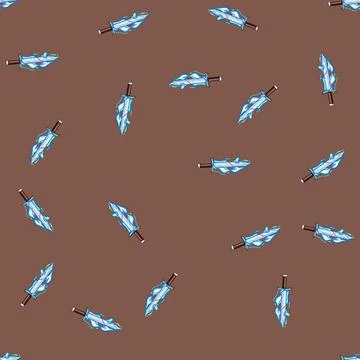 Seamless pattern energy sword effect cartoon vector イラスト素材