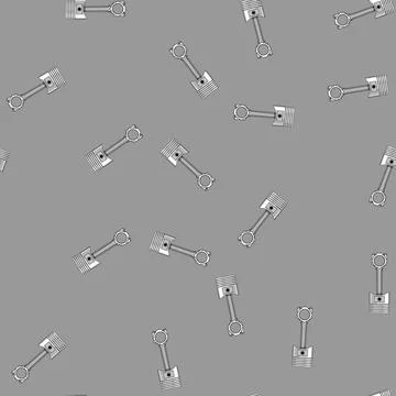 Seamless pattern Engine piston connecting rod moving power Stock Illustration