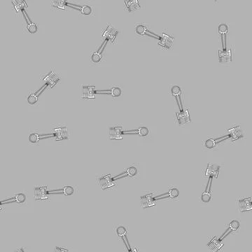 Seamless pattern Engine piston connecting rod component for automotive power イラスト素材