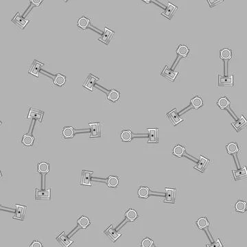 Seamless pattern Engine piston connecting rod assembly component Stock Illustration