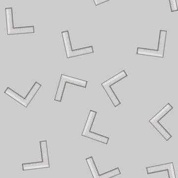Seamless pattern engineer ruler builder cartoon vector Stock Illustration