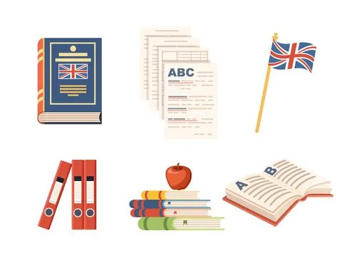 Seamless pattern English language courses online education concept or Stock Illustration