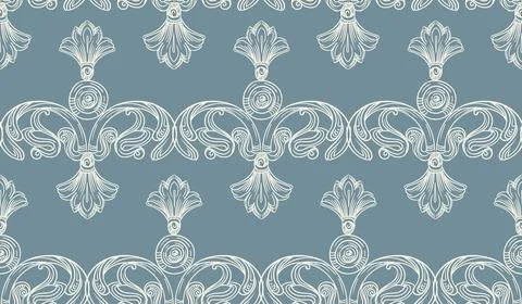 Seamless pattern with engraved design elements vector art 스톡 일러스트