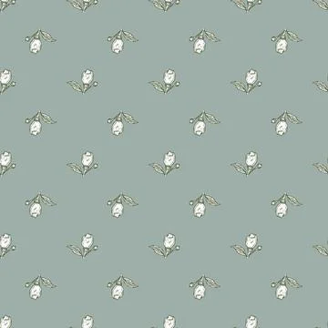 Seamless pattern engraved lemon on branch with leaves. Vintage background lim Stock Illustration