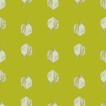 Seamless pattern engraved lemon on branch with leaves. Vintage background lim Illustrazione stock