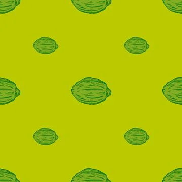 Seamless pattern engraved lemons. Vintage background citrus fruit in hand dra Stock Illustration