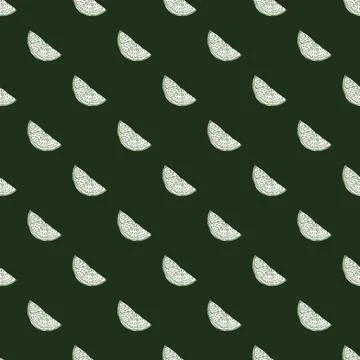 Seamless pattern engraved slice lemon. Vintage background piece lemon or lime Stock Illustration