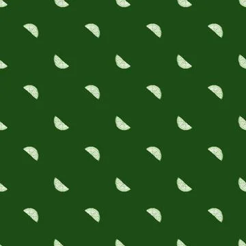 Seamless pattern engraved slice lemon. Vintage background piece lemon or lime Stock Illustration