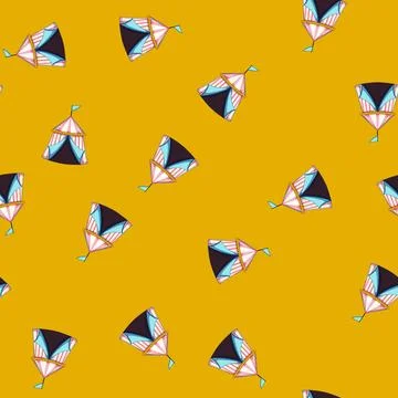 Seamless pattern entertainment circus tent cartoon vector Illustrazione stock