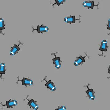 Seamless pattern entertainment game chair cartoon vector Stock Illustration