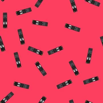 Seamless pattern entertainment tv remote cartoon vector Stock Illustration