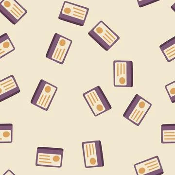 Seamless pattern entity id card cartoon vector Иллюстрация